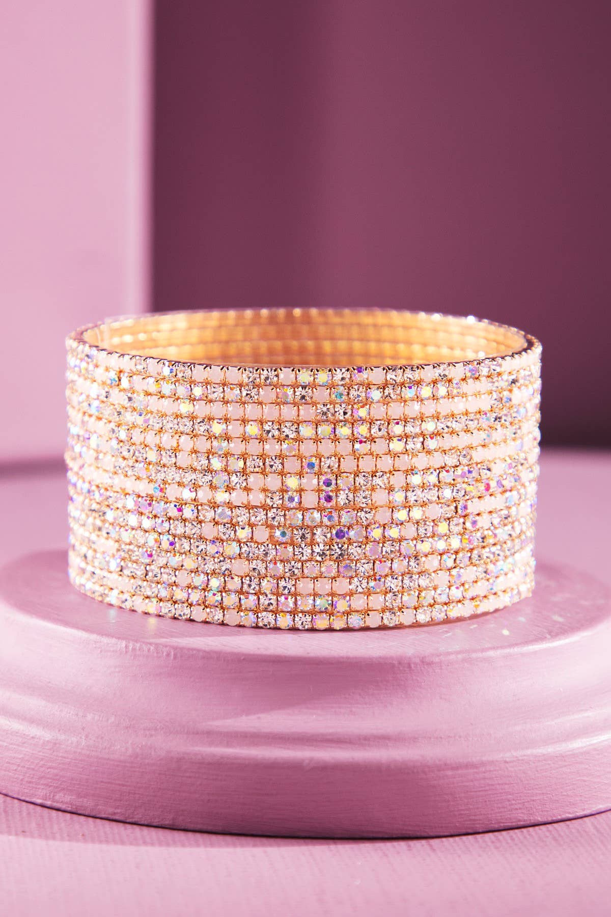 15-Layered Stackable Glass Stone Bracelets