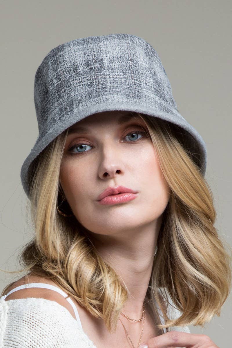Reversible Plaid Print Bucket Hat