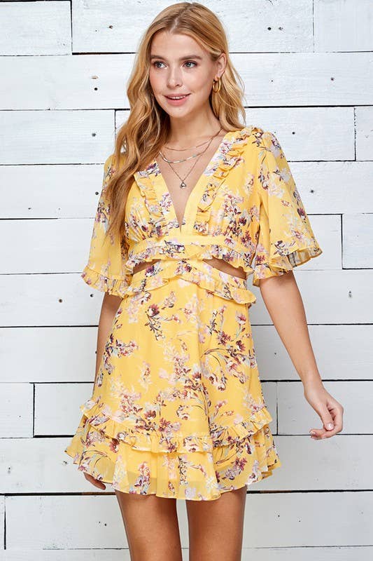 Floral Print Ruffle Everyday Dress 5101IMD