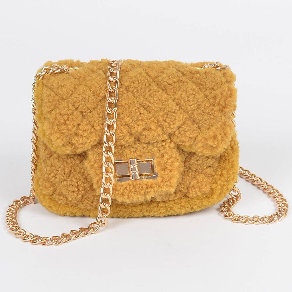 Faux Fur Mini Crossbody Bag