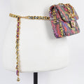 Graffiti Quilted Bag W/chain Belt