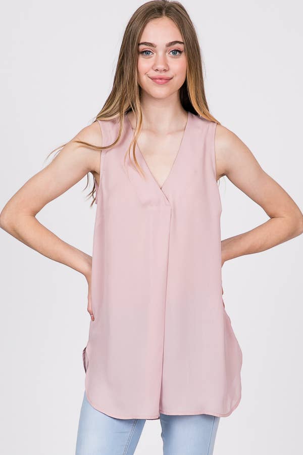 Light Blue Sheer Sleeveless Tank Top 5014IMT