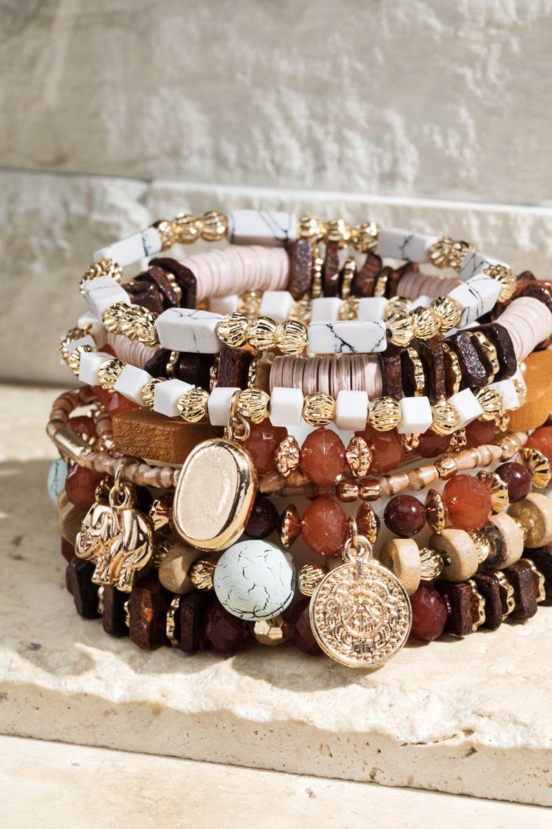 Multi Layered Natural Stone Bracelet