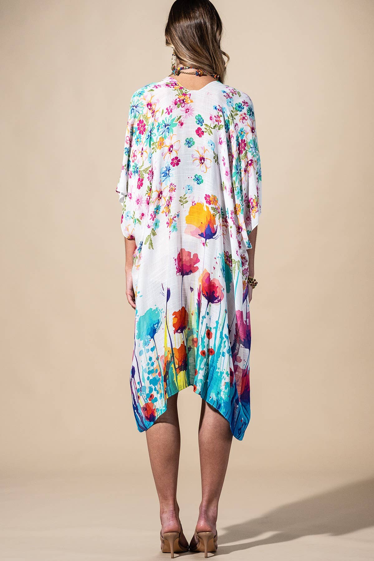 Wildflower Splash Viscose Kimono