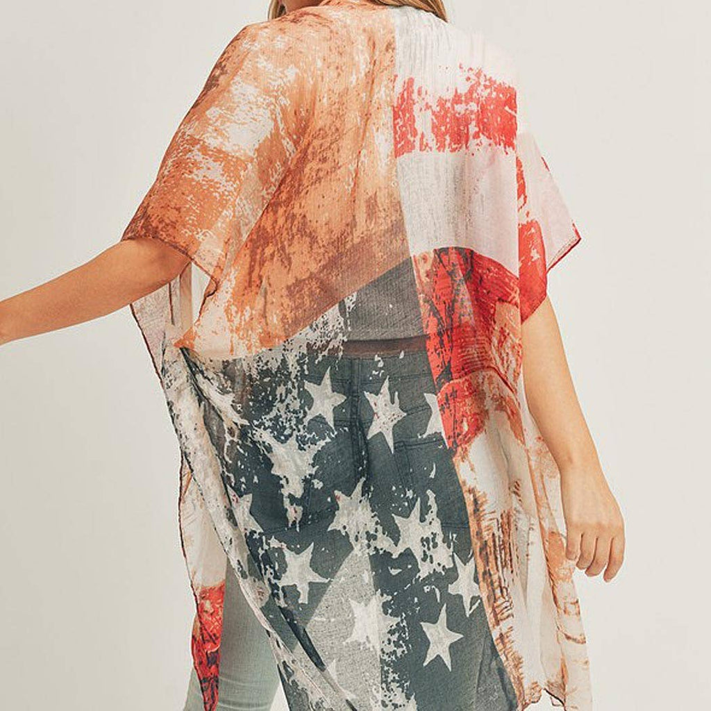 VINTAGE AMERICAN FLAG KIMONO