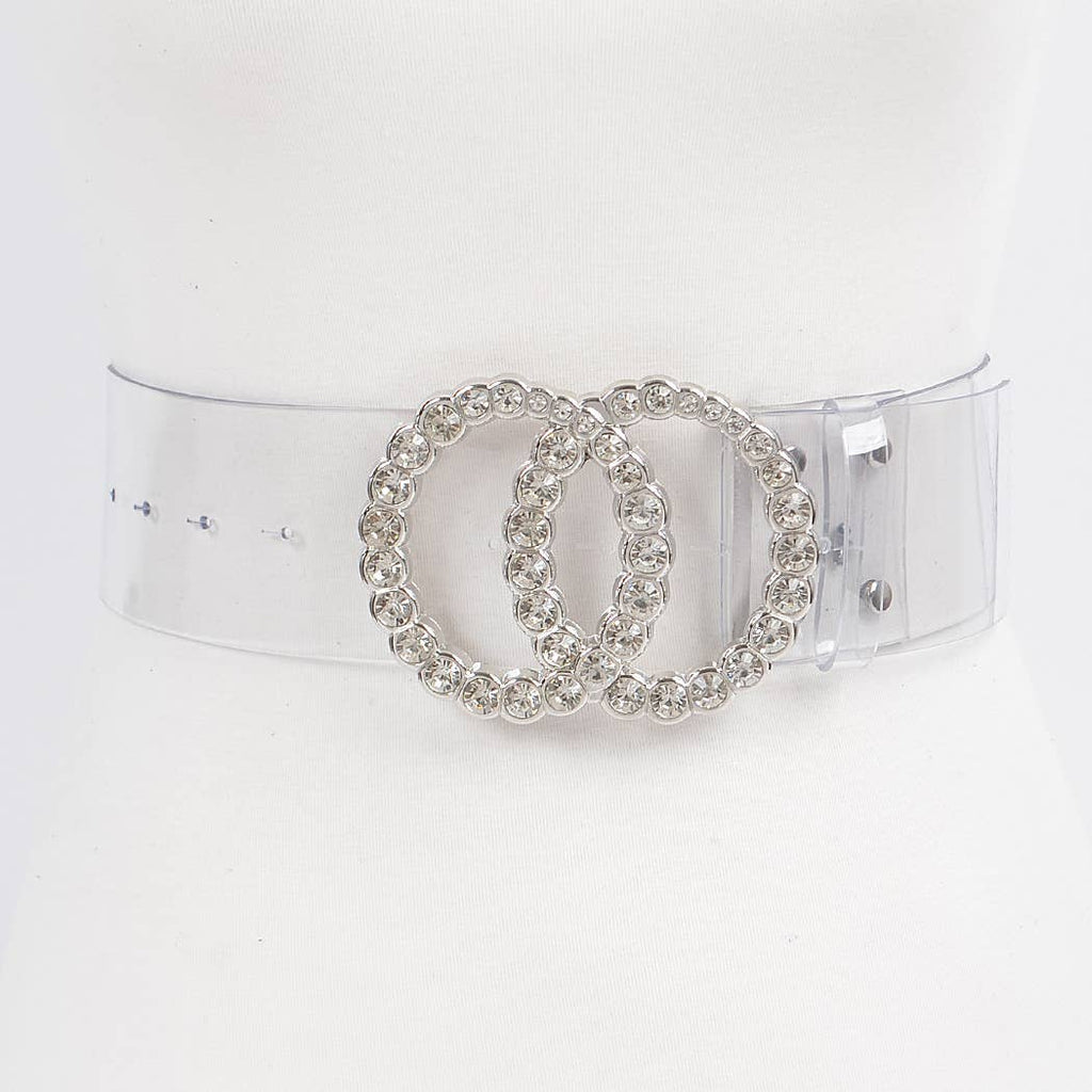 Transparent Waist Belt W/Stone Buckle.
PB8028