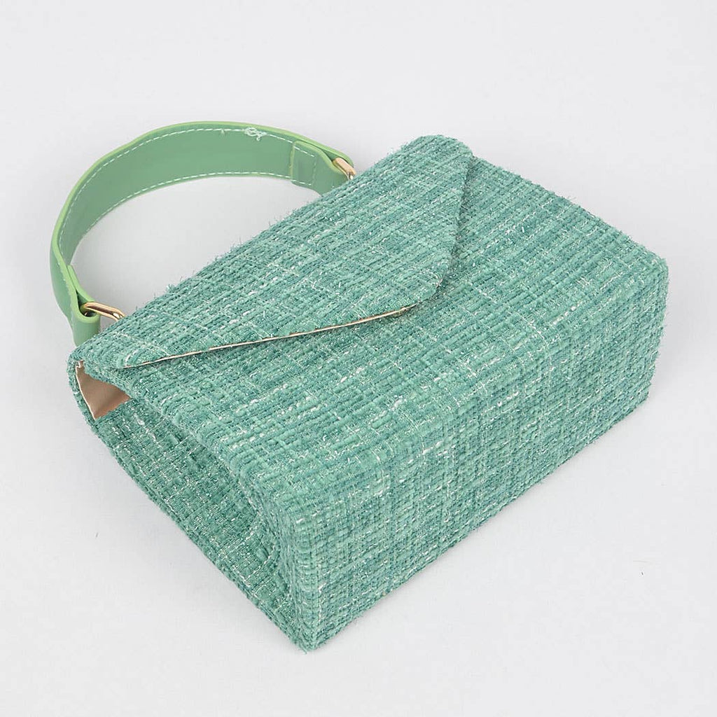 Tweed Top Handle Bag
