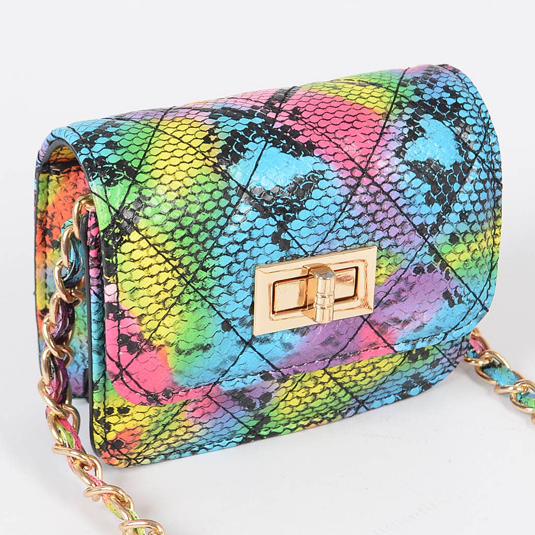 New Multi Snake Print Mini Bag
