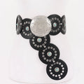 Faux Leather Disc Belt