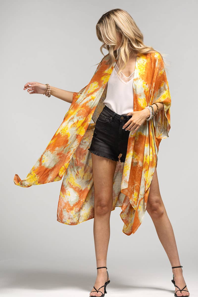 Sunnyside Tie Dye Viscose Kimono