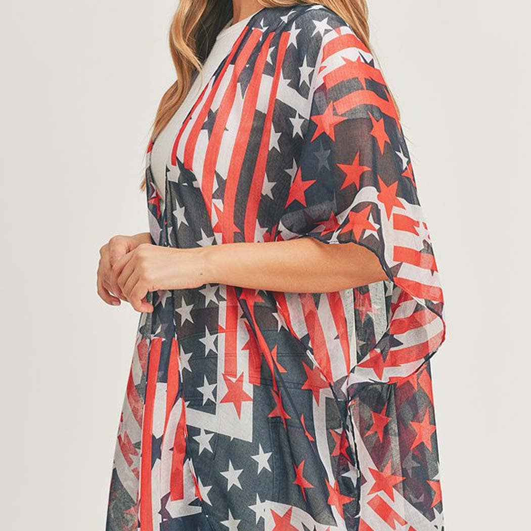 AMERICAN FLAG KIMONO