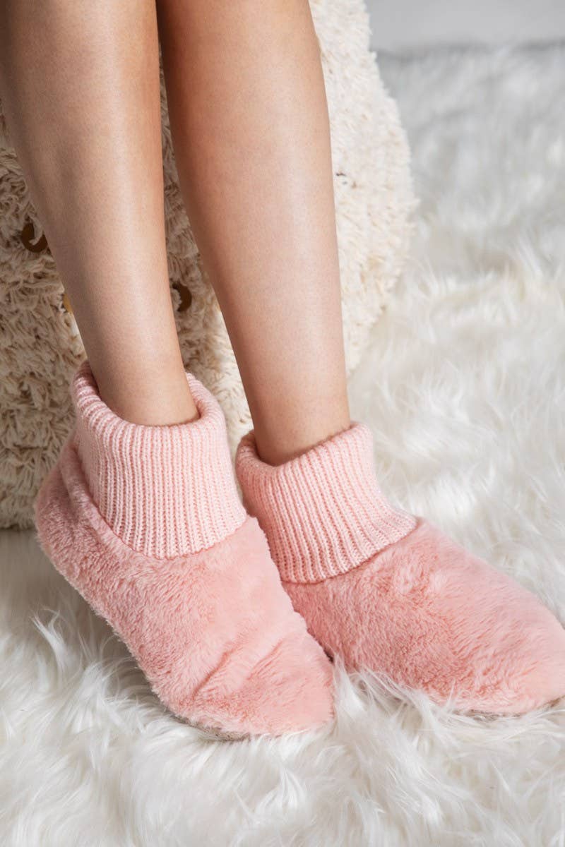 Metallic Ribbed Fur Slippers