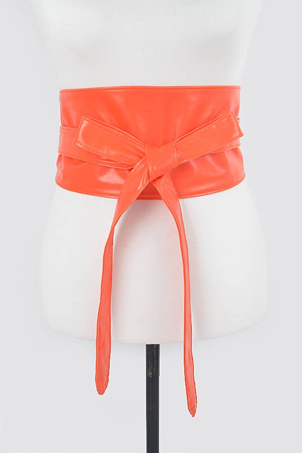 Tie Front Leather Belt