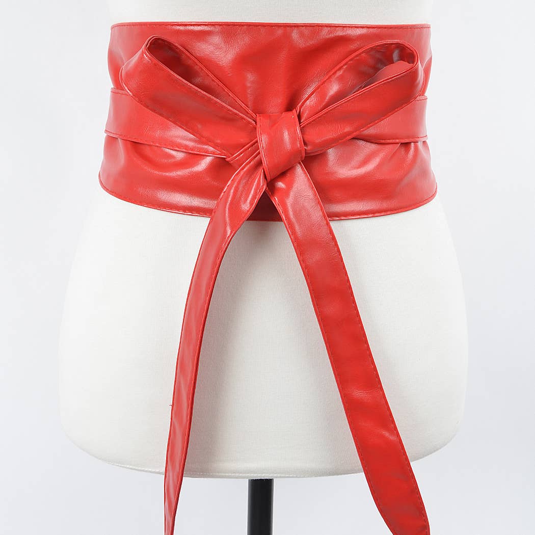 Tie Front Leather Belt