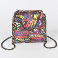 Graffiti Metal Chain Clutch